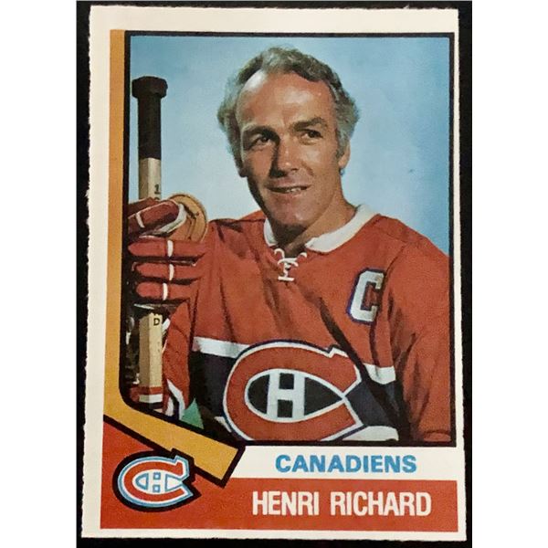 1974-75 O-PEE-CHEE HENRI RICHARD (HOF)
