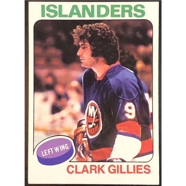 1975-76 NHL TOPPS CLARK GILLIES (HOF) ROOKIE CARD