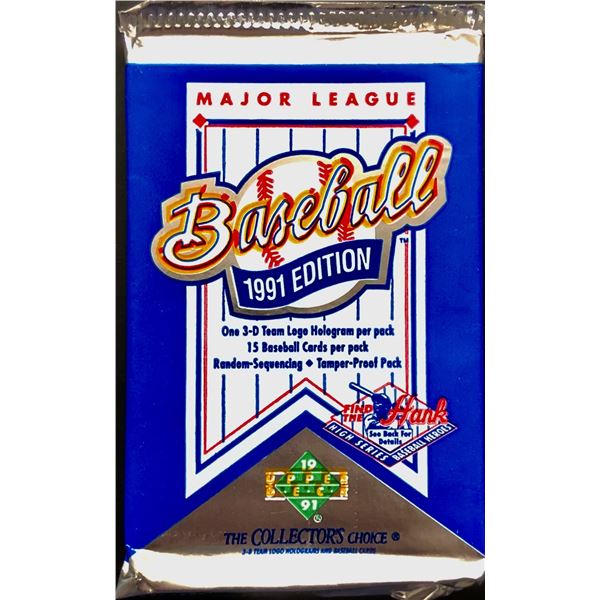 1991 UPPER DECK BASEBALL FOIL PACK