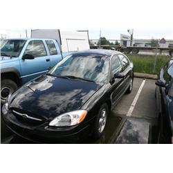 2003 FORD TAURUS 4DR BLACK G Odom: 72612 Vin: 1FAFP53U63G101
