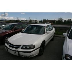 2004 CHEV IMPALA 4DR WHITE G Odom: 125490 Vin: 2G1WF55K24928