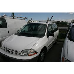 2001 FORD WINDSTAR CARGO VAN WHITE G Odom: 202435 Vin: 2FTZA