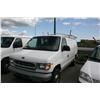 Image 1 : 1998 FORD ECONOLINE CARGO VAN WHITE G Odom: 55275 Vin: 1FTSE