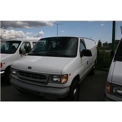 1998 FORD ECONLINE CARGO VAN WHITE G Odom: 59813 Vin: 1FTSE3