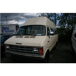 1991 DODGE RAM VAN YELLOW G Odom: 178666 Vin: 2B5WB35Z1MK404
