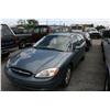 Image 2 : 2001 FORD TAURUS 4DR S/W BLUE G Odom: 51588 Vin: 1FAFP58U71G