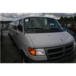 2001 DODGE RAM CARGO VAN GRAY G Odom: 93489 Vin: 2B7HB11YX1K