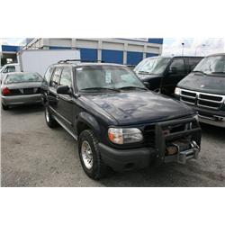 2000 FORD EXPLORER 4DR SUV BLUE G Odom: 117016 Vin: 1FMZU72X