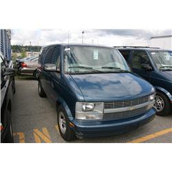 1999 CHEV ASTRO PASS VAN BLUE G Odom: 76202 Vin: 1GNEL19WYXB