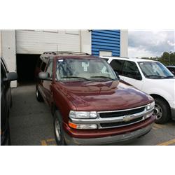 2000 CHEV SUBURBAN 4DR S.U.V RED G Odom: 155085 Vin: 3GNFK16