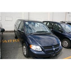 2004 DODGE G.CARAVAN CARGO VAN BLUE G Odom: 121290 Vin: 1D4G