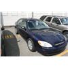 Image 1 : 2001 FORD TAURUS 4DR BLUE G Odom: 106252 Vin: 1FAFP52UX1G196