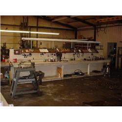 2 buildup benches, 1 cart, 1 fan, misc tools