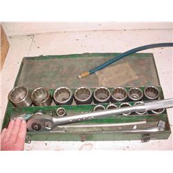 Large sockets with green metal case