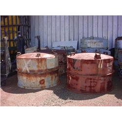 11 steel engine can lids - Green oxygen tank goes also