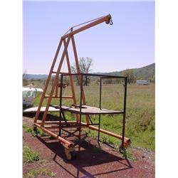 Large cherry picker w/ work stand