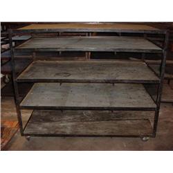 8 metal carts / rolling shelves
