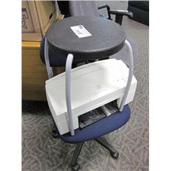Stool, Printer & A Chair