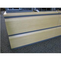 Maple Herman Miller 2 Drawer Lateral File Cabinet
