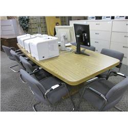 Oak 12ft Boardroom Table