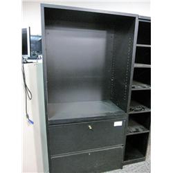 Black File Cabinet With Bookshelf