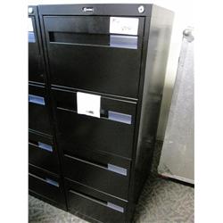 Black 4 Drawer Legal File Cabinet