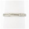 Image 1 : Vintage Palladium 2.45mm Pinched Grooved Eternity Stackable Wedding Band Ring