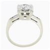 Image 8 : Vintage 14k White Gold Illusion Prong Old Transitional Diamond Engagement Ring