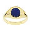 Image 6 : Classic 14k Yellow Gold Bezel Oval Cabochon Blue Lapis Polished Domed Band Ring