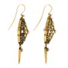 Image 3 : Antique Victorian 14k+ Gold Cultured Pearl Blue Enamel Drop Dangle Earrings
