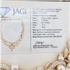 Image 2 : 18KT Yellow & White Gold Diamond and Pearl Collar Necklace
