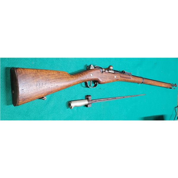 Berthier MLE 1907/15  Rifle Decomissioned  Barrel drilled & plugged thru chamber