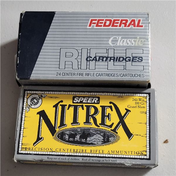 243 Win  Factory Federal & Speer Ammo