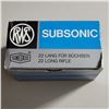 Image 1 : .22 Long Rifle Rimfire   RWS Subsonic Ammo  500 Rounds