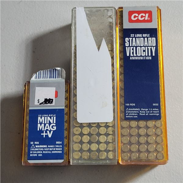 22 Long Rifle Federal & Remington Yellow Jacket Ammo 225 Rounds