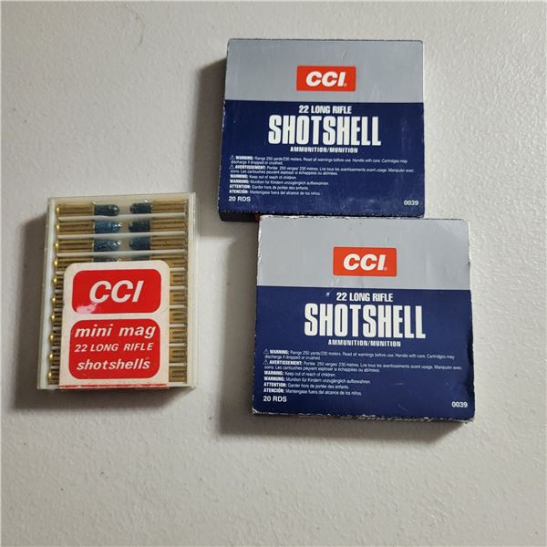 22 Long Rifle CCI Shotshells   60 Rounds