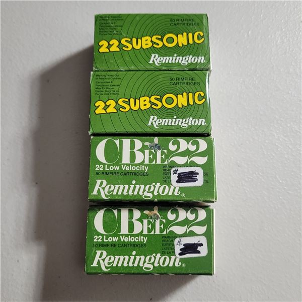 22 Long Rifle Remington Subsonic Ammo & 22 Long Remington CBEE Ammo 200 Rounds