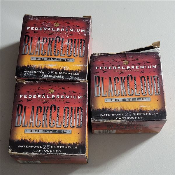 12ga  3" magnum Federal Black Cloud Steel BB & #2  Shotshells 56 rounds