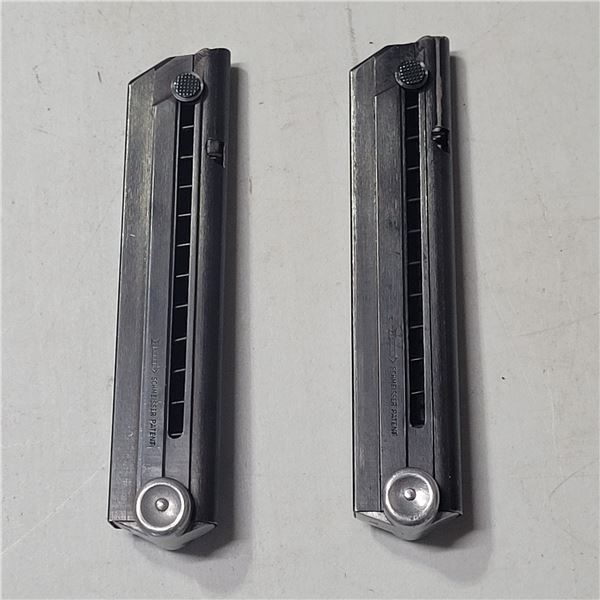 Matched Pair of Luger P-08 Police Marked Magazines stamped Eagle C