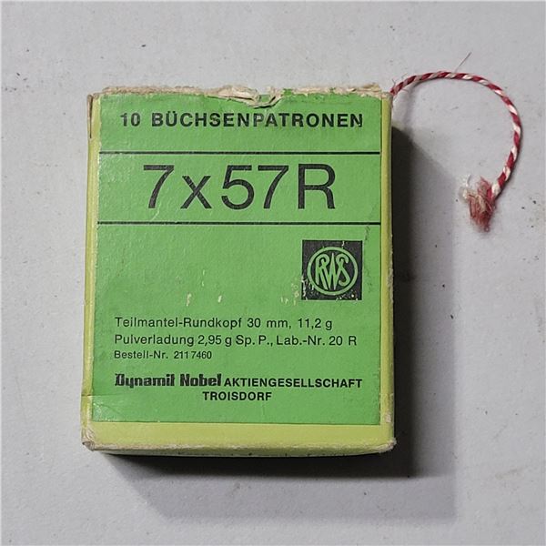 7x57R RWS Factory Ammo 10 Pieces