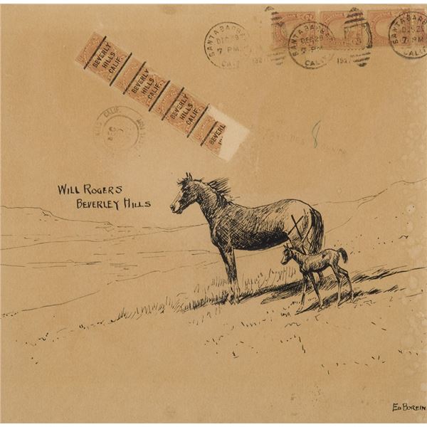 Edward Borein (1872-1945) - 9 x 9 inches