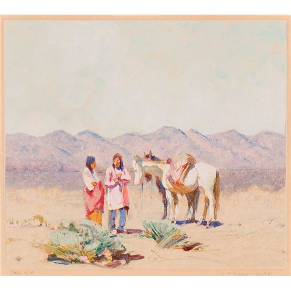 Oscar Berninghaus (1874-1952) - 7 1/4 x 8 inches