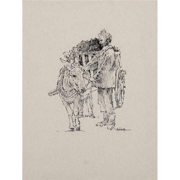 Clark Hulings (1922-2011) - 12 3/4 x 9 3/4 inches