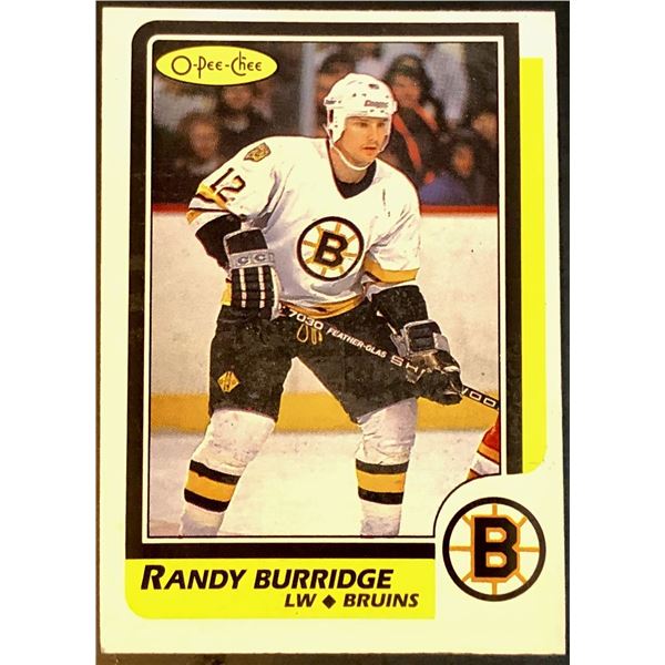 1986-87 O-PEE-CHEE RANDY BURRIDGE ROOKIE CARD