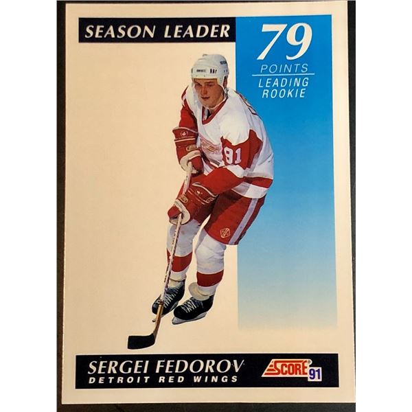 1991-92 SCORE SERGEI FEDEROV (HOF)