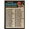 Image 1 : 1971 TOPPS CHECKLIST
