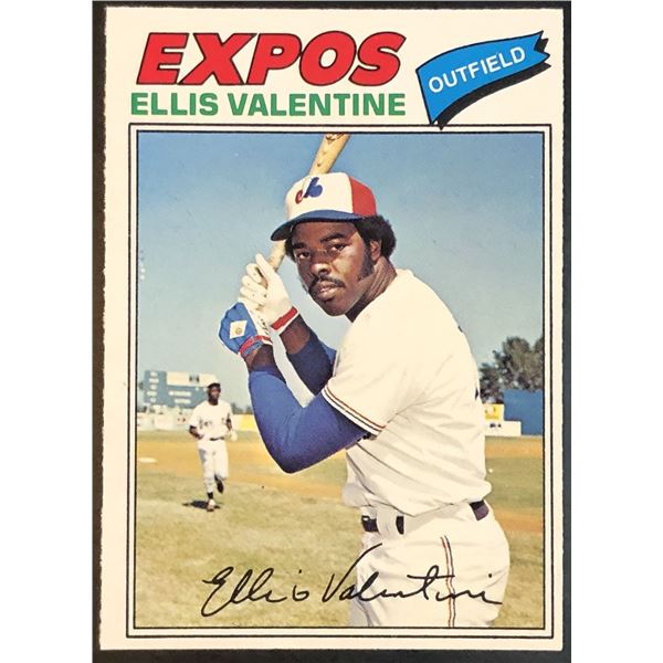 1977 O-PEE-CHEE ELLIS VALENTINE ROOKIE CARD