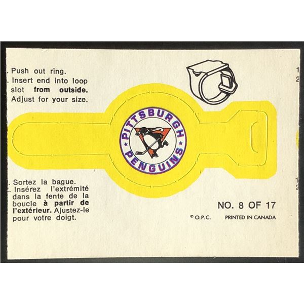 1973-74 O-PEE-CHEE PITTSBURGH PENGUINS - RING INSERT