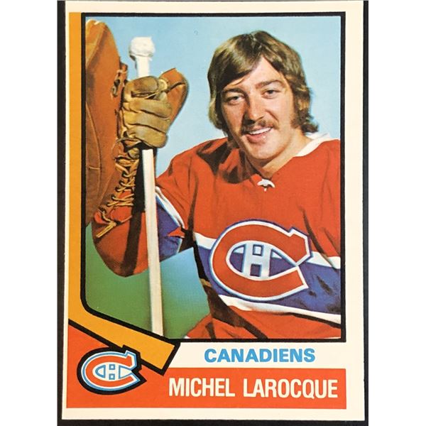 1974-75 O-PEE-CHEE MICHEL 'BUNNY' LAROCQUE ROOKIE CARD