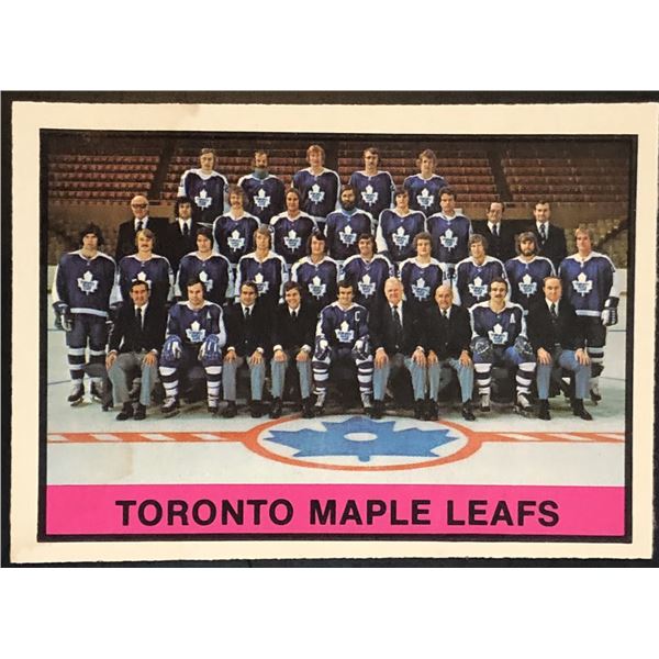 1974-75 O-PEE-CHEE TORONTO MAPLE LEAFS